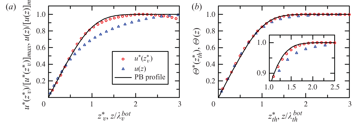 Velocity and temperature boundary layer profiles in laboratory and dynamic frames