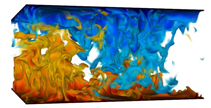 AFiD simulation of Rayleigh-B&eacute;nard convection